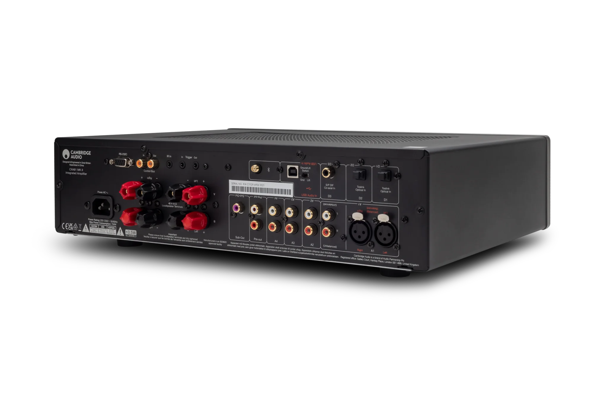 Cambridge Audio CXA81 MK II Integrated Stereo Amplifier with Built-In DAC & Bluetooth - High-Fidelity Audio for Home Theater & Music Listening