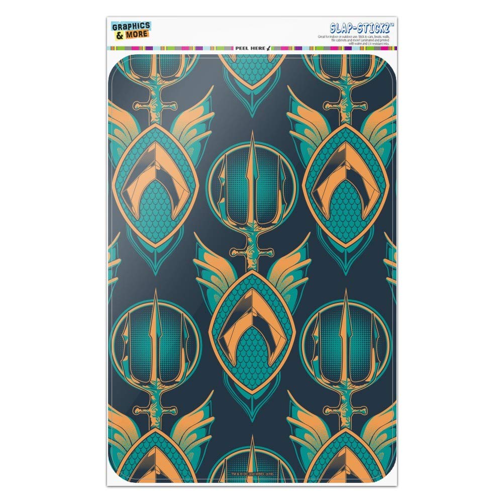 Aquaman Movie Logo Trident Pattern Metal Sign - Home, Office & Business Decor - Perfect for Superhero Fans & Movie Themed Rooms