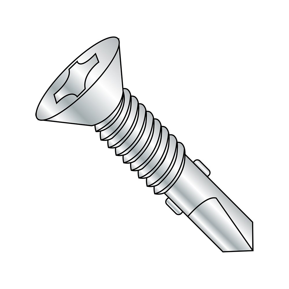 Self-Drilling Screw with Wings - Zinc Plated, Phillips Drive - for Metal Roofing & Construction