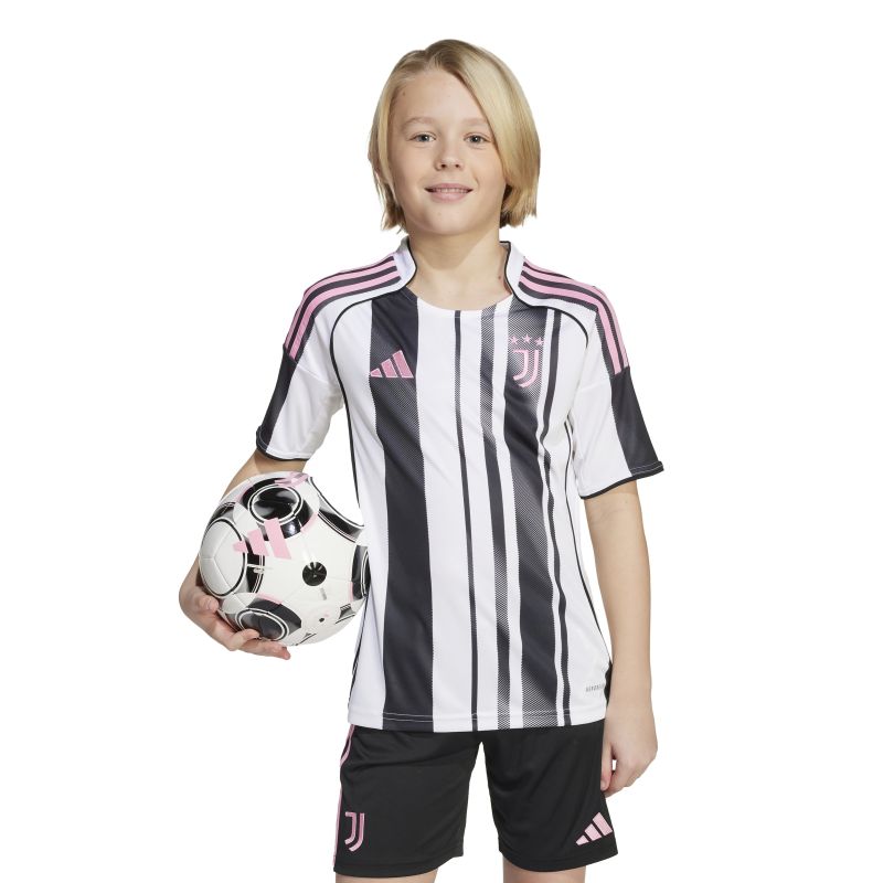 Adidas Juventus 25/26 Home Jersey for Kids - Official Soccer Uniform for Youth Football Games & Fan Wear