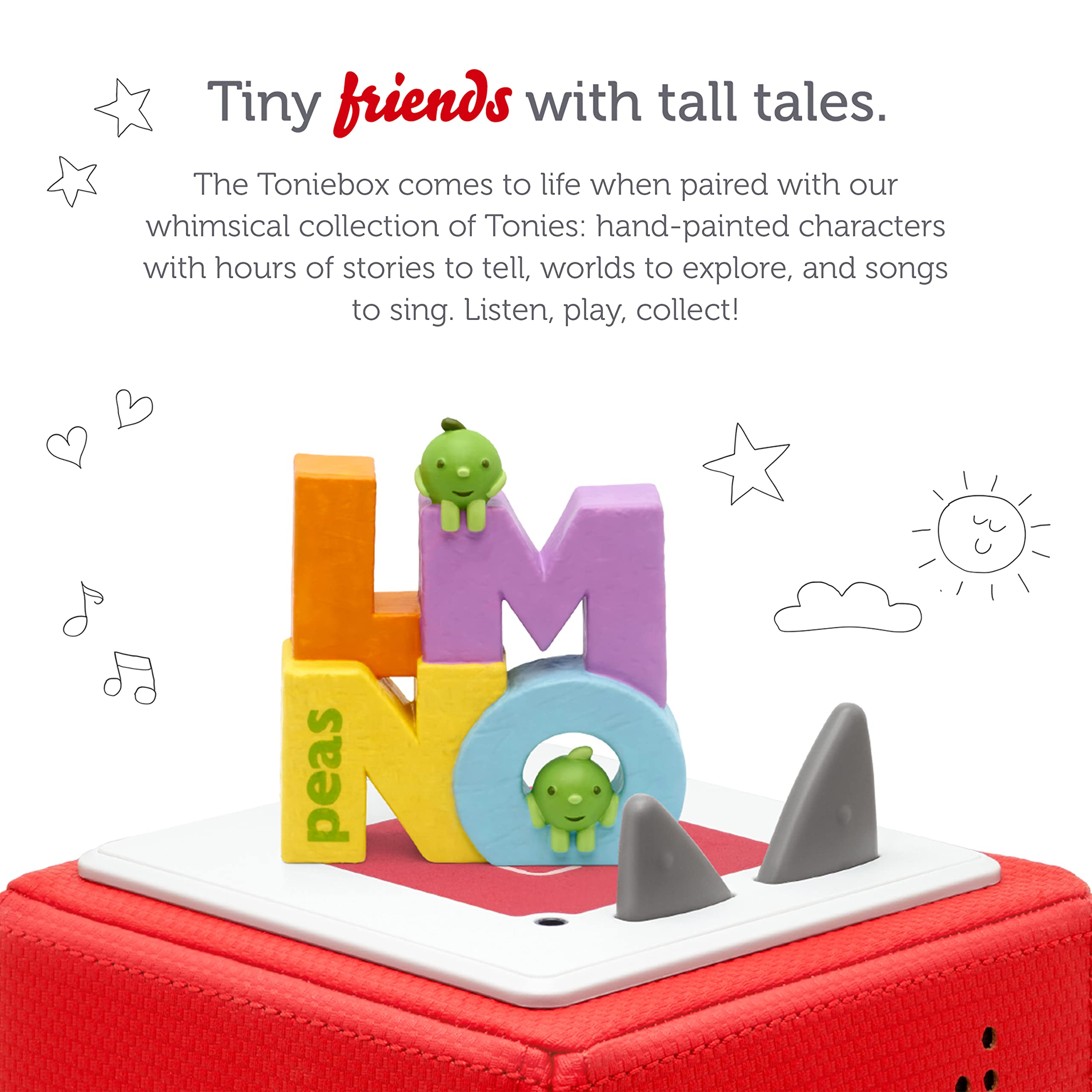 Tonies LMNO Peas Interactive Audio Learning Toy Figurine for Kids – Fun Educational Playtime & Storytelling at Home or School