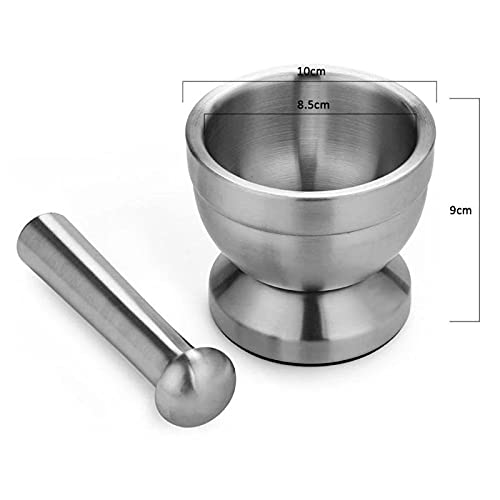 Stainless Steel Mortar & Pestle for Kitchen, Pharmacy & Home Use