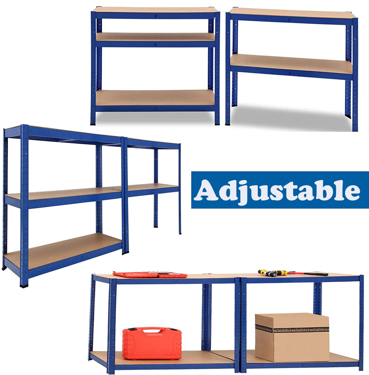 5-Tier Heavy Duty Adjustable Metal Storage Shelving Unit - 28