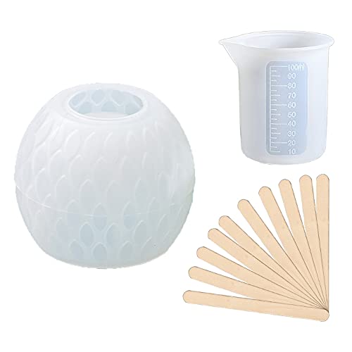 Premium Silicone Flower Pot Mold for DIY Concrete, Plaster, Clay & Resin Crafts - Succulent Planter, Vase & Candle Holder Making - Jewelry Molds for Creative Projects - Perfect for Home Decor, Wedding Centerpieces & Gift Making