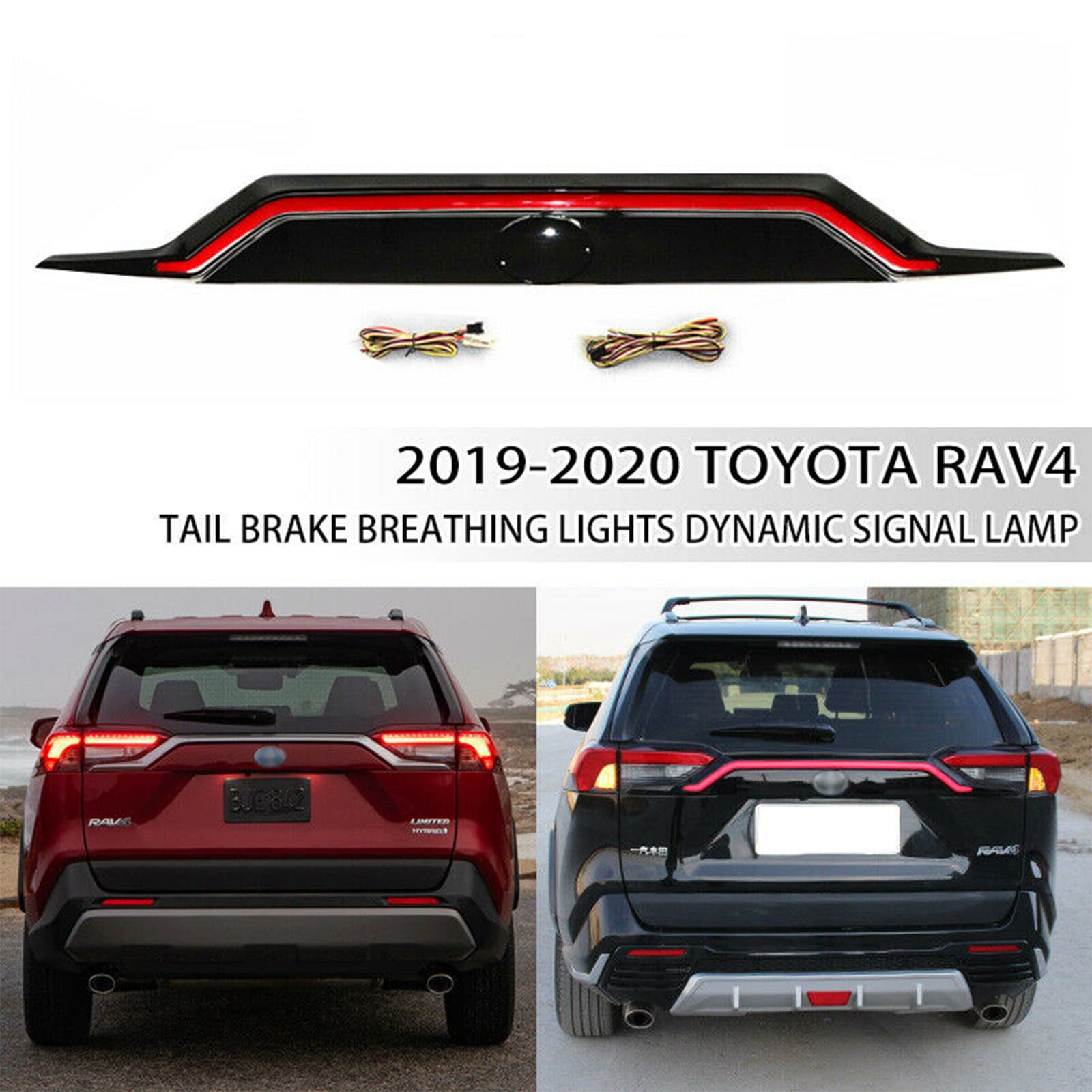 2019-2020 Toyota RAV4 LED Dynamic Turn Signal Tail Lights - Sequential Brake Lights with Breathing Effect for Enhanced Safety & Style | Perfect for Night Driving & Car Customization
