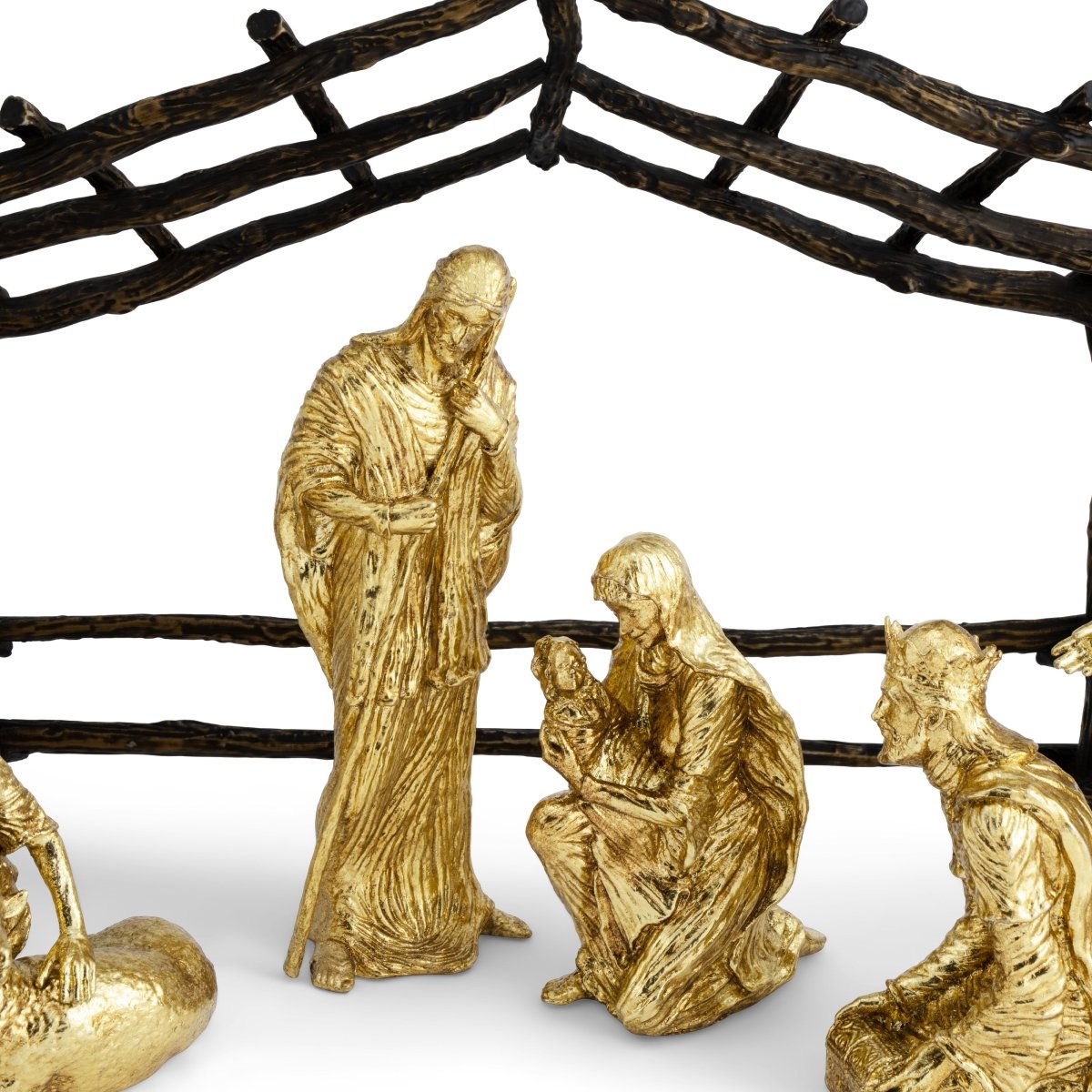 Nativity Gold - Premium Nativity Scene Set for Christmas Decorations | Perfect for Home, Church, and Holiday Displays