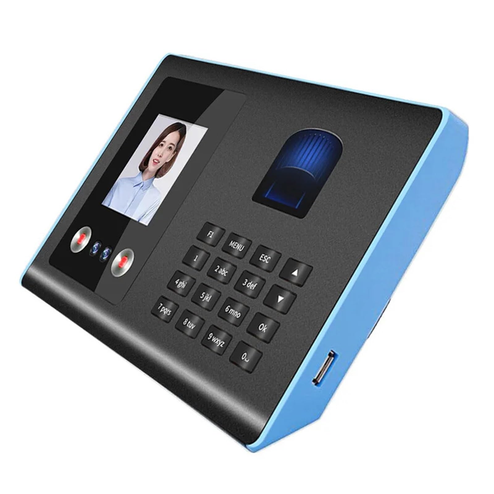 Biometric Fingerprint Time Clock for Office - Password & Face Recognition Attendance System with Multi-Language Support (1PC) - Perfect for Employee Time Tracking, School Attendance & Access Control