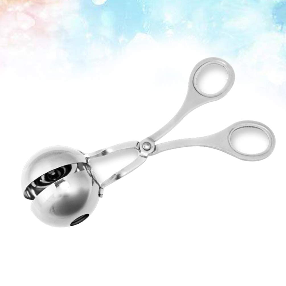 Stainless Steel Ice Cream Rice Baller & Meatball Scoop - Nonstick Cake & Fruit Scooper, Mango Cutter, Mini Food Tongs for Baking, Cooking, and Ice Cream Making | Perfect for Home Kitchen, Party Serving, and Dessert Preparation