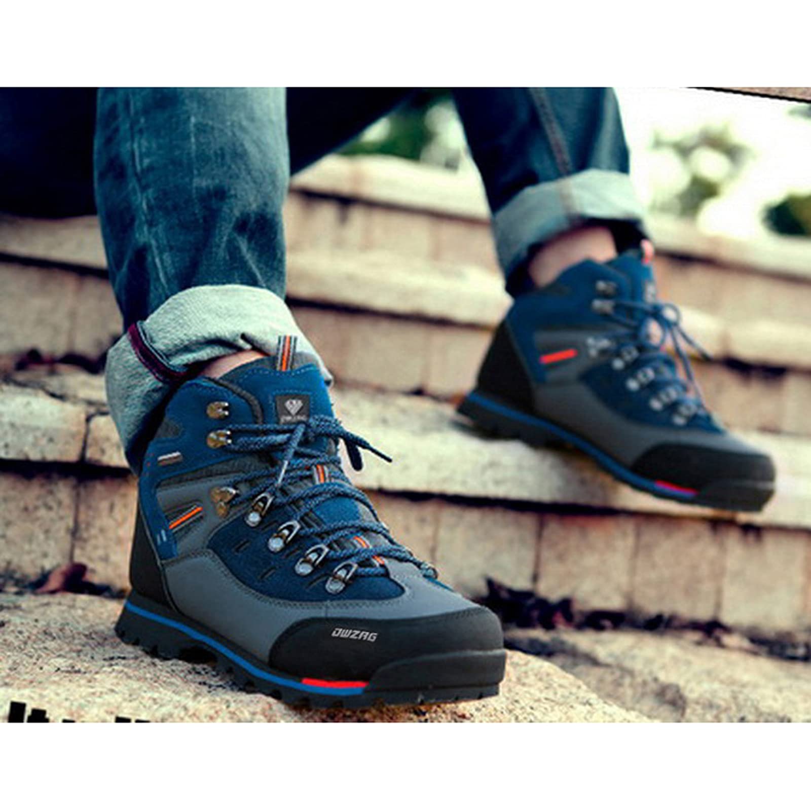Men's & Women's Waterproof Hiking Boots - Lightweight Ankle Support Trekking Shoes for Outdoor Climbing, Fishing & Walking - Perfect for Mountain Trails & Camping Adventures