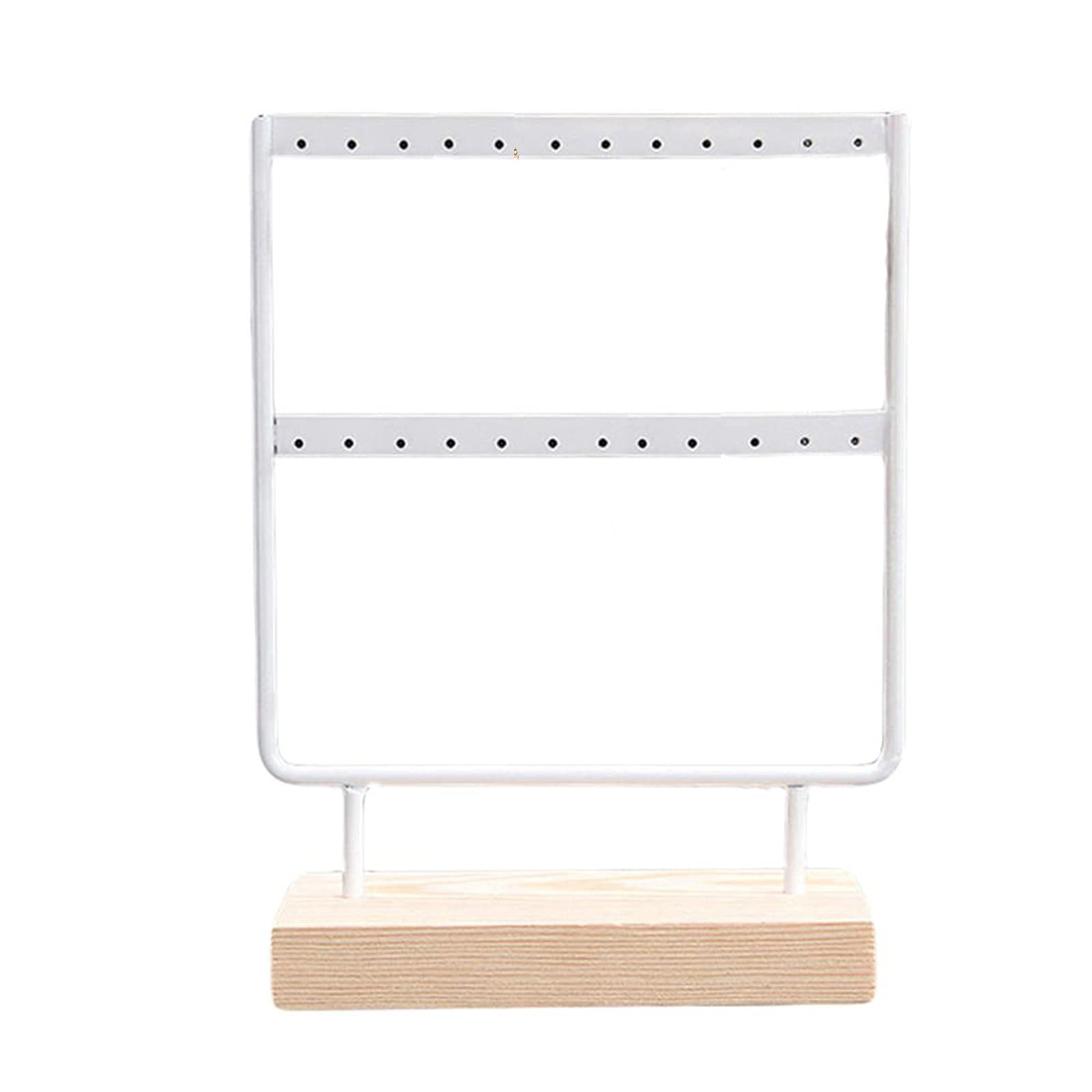 Elegant White Metal Earring Display Stand - Jewelry Organizer Holder for Home & Retail Store Storage | Perfect for Earring Racks, Boutique Displays & Gift Shop Organization