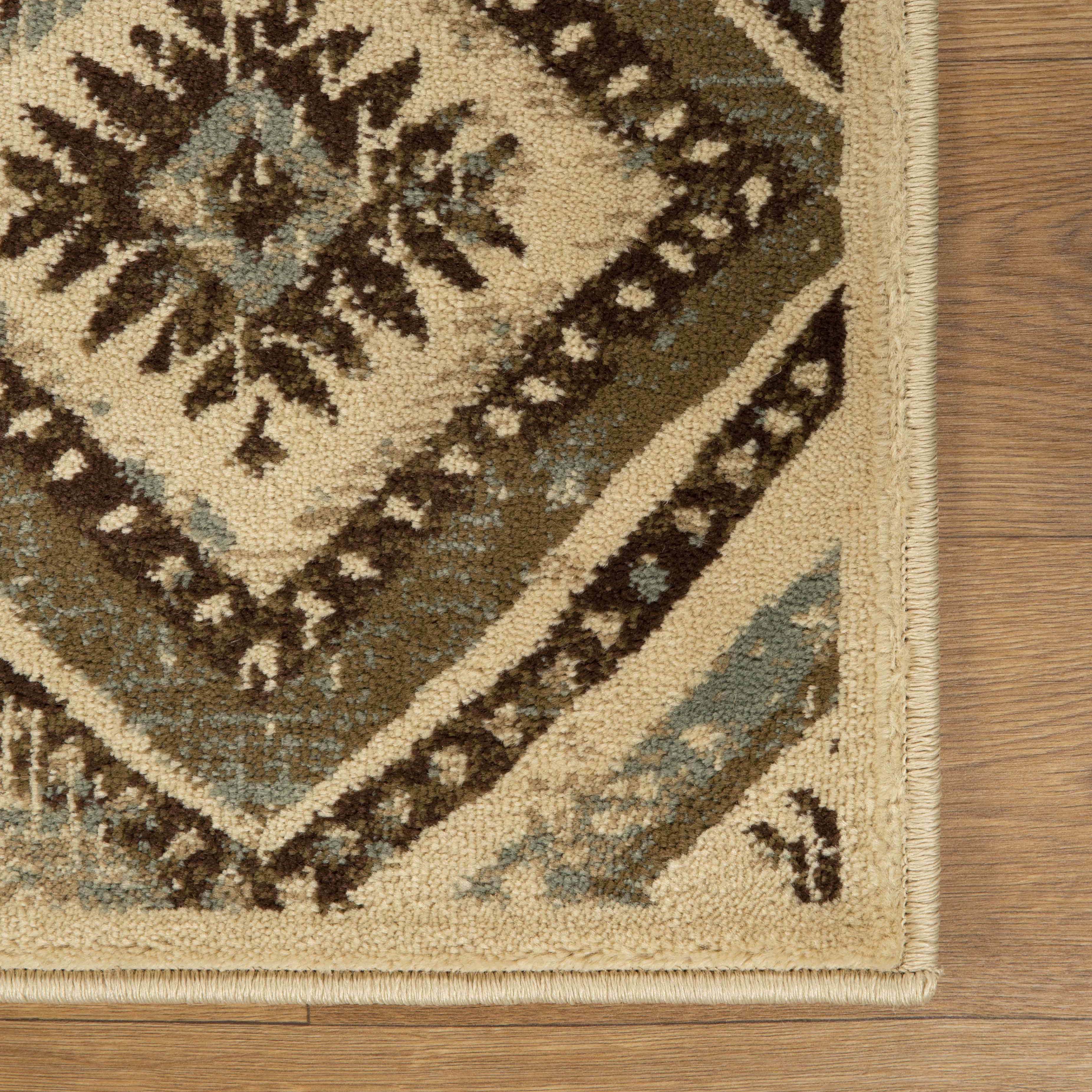 Southwestern Farmhouse Diamond Pattern Indoor Area Rug & Runner - Perfect for Living Room, Bedroom, or Entryway Decor