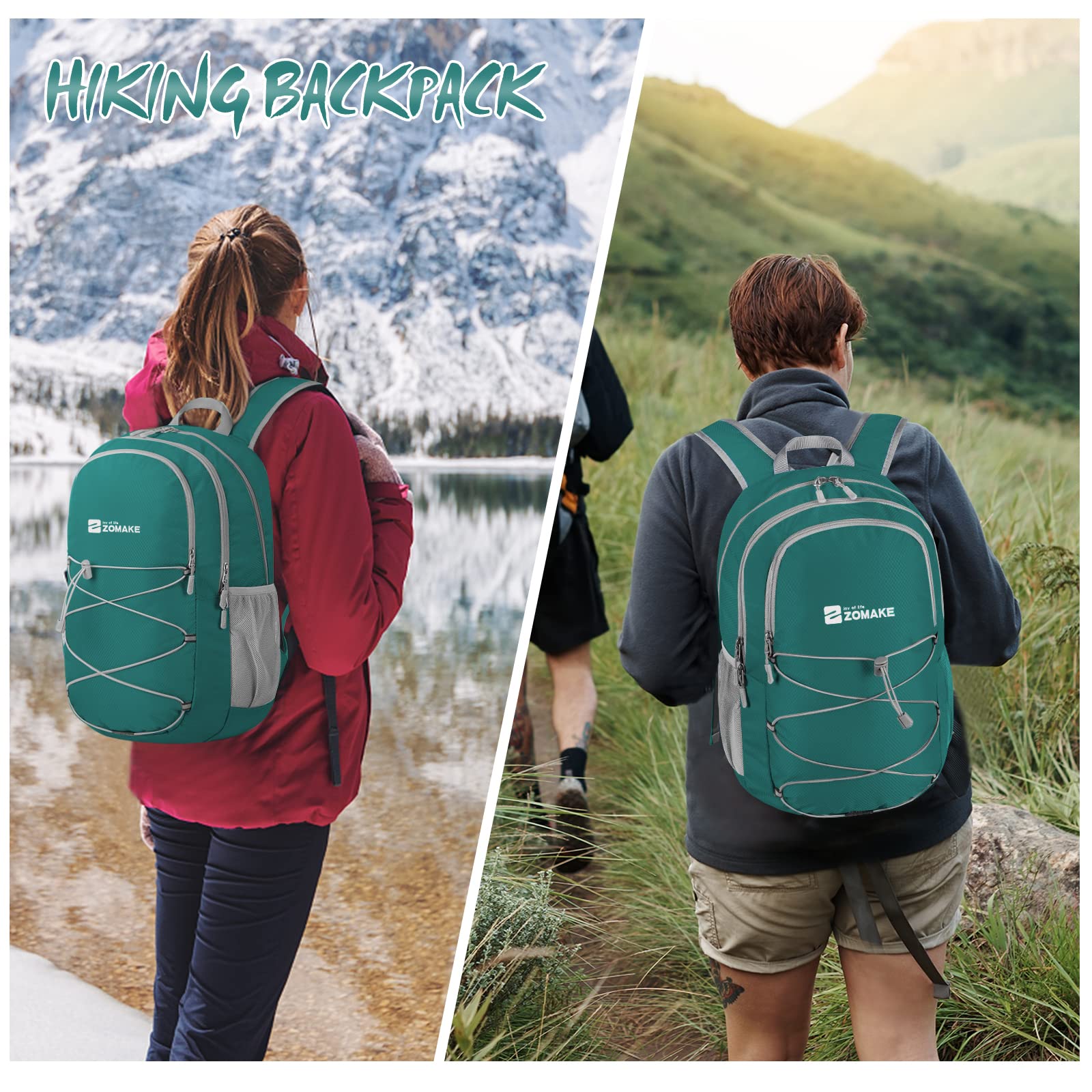 ZOMAKE 28L Lightweight Packable Backpack - Water-Resistant Foldable Daypack for Hiking, Travel & Outdoor Adventures | Compact Collapsible Backpack for Camping, Commuting & Daily Use
