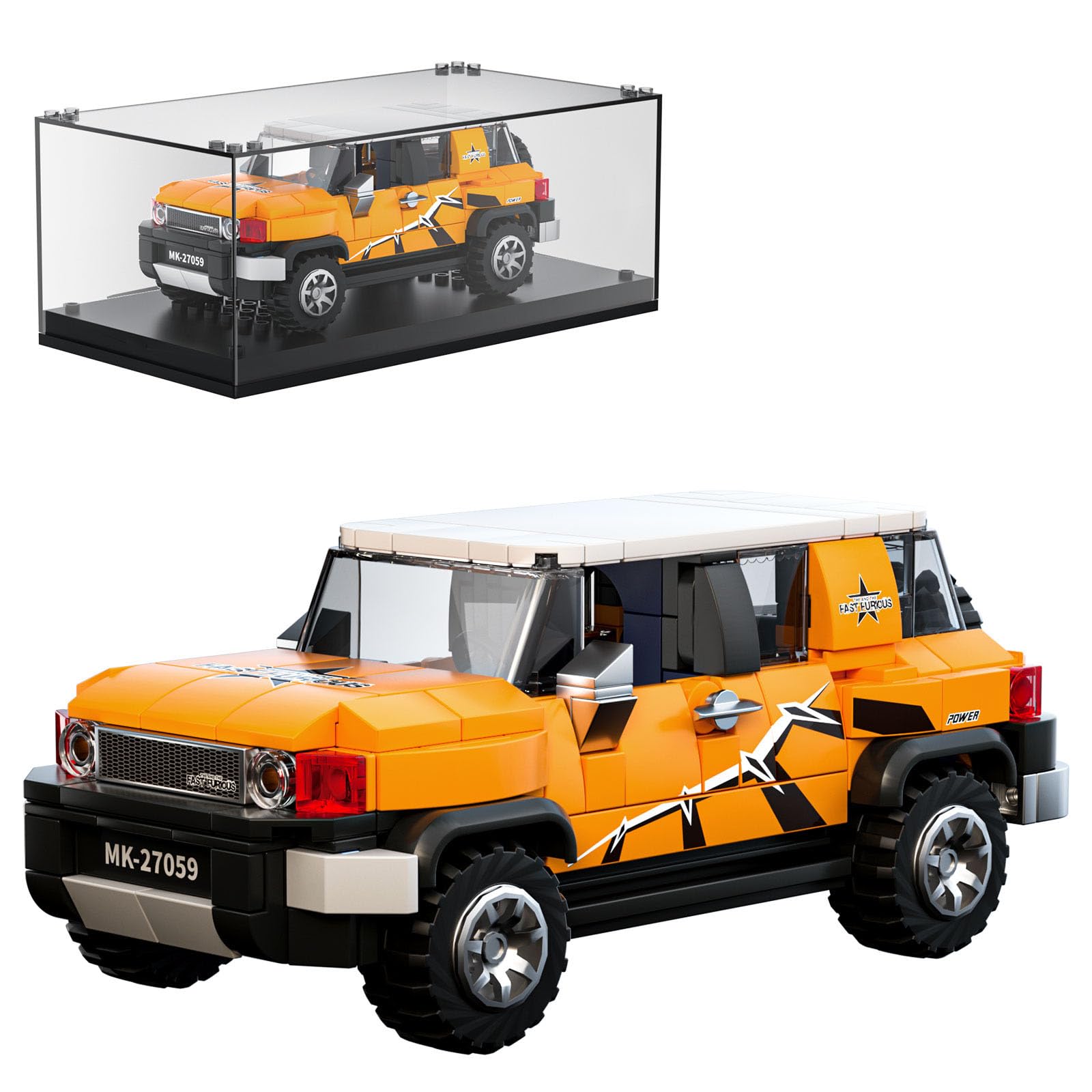 Mould King Speed Champion SUV Building Block Set - 414PCS Model Car Kit for Adults & Kids 8+, 27059 Race Car Building Toys with Display Case - Perfect for STEM Learning, Gift Giving & Collector's Display