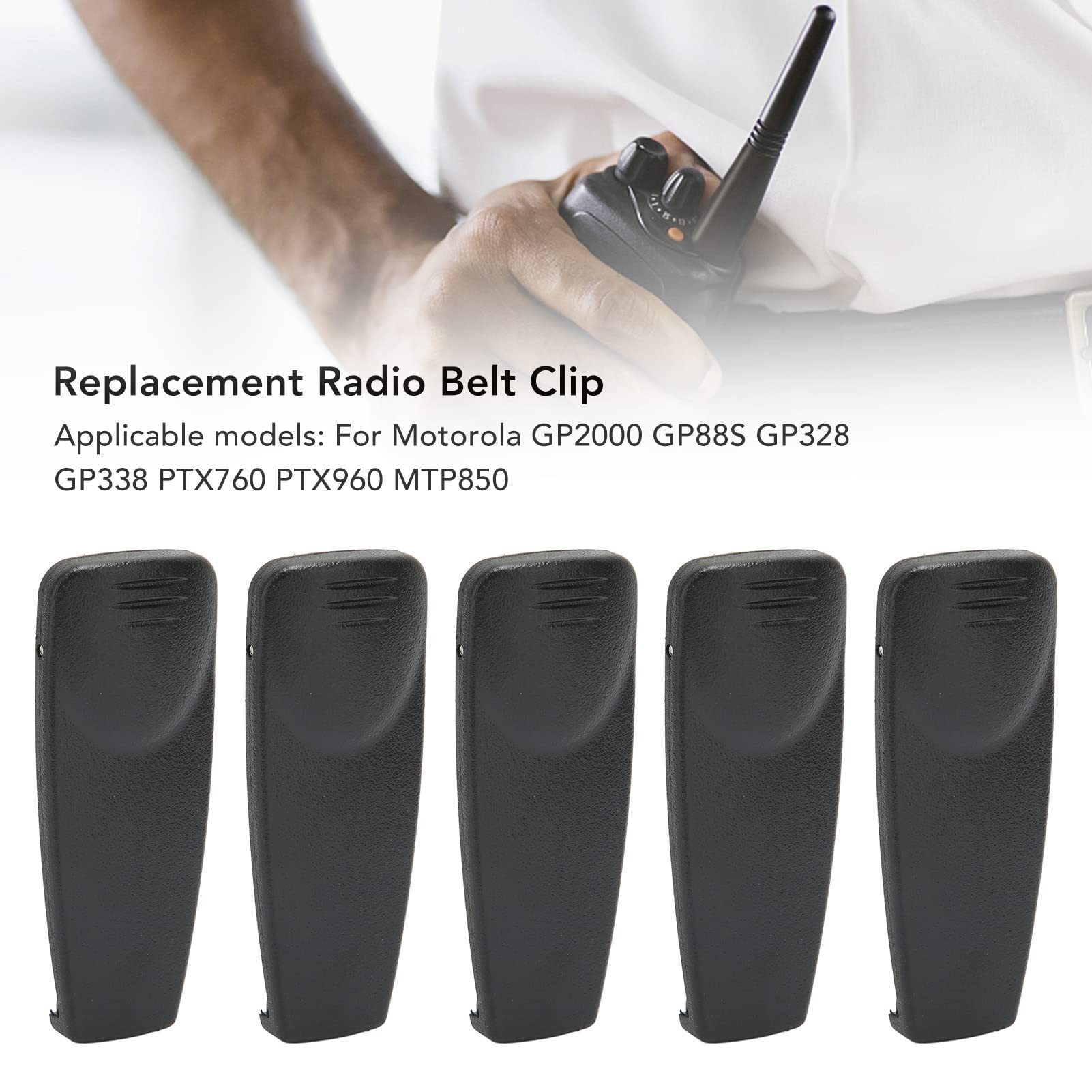 Multipurpose Portable Radio Belt Clip for Motorola GP2000 GP88S GP328 GP338 - Secure Hands-Free Carrying for Walkie Talkies - Ideal for Construction, Security, and Outdoor Activities