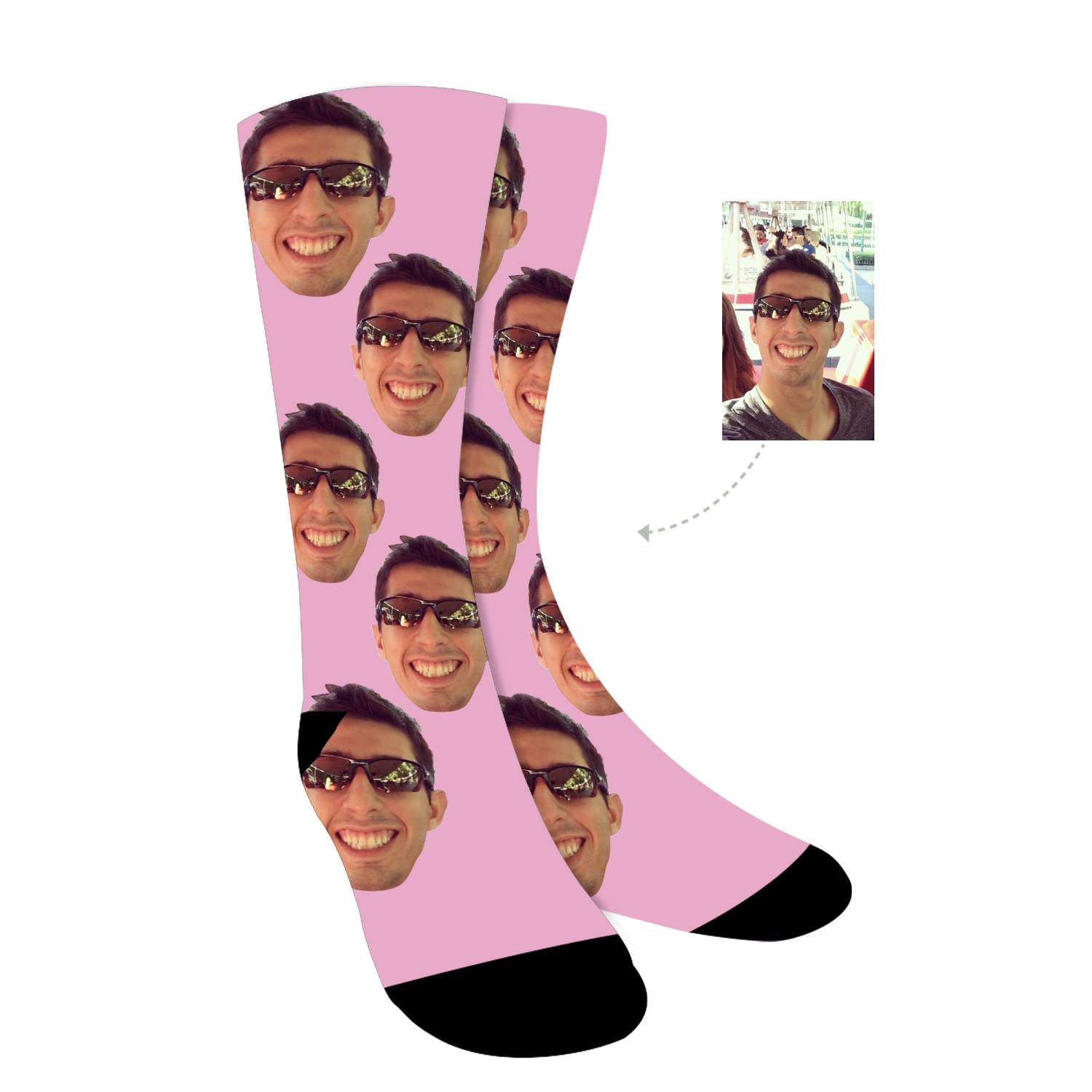 Custom Photo Socks for Men & Women - Personalized Dog Face Socks with Your Picture | Unique Gift for Pet Lovers, Couples & Family (Great for Birthdays, Anniversaries & Holidays)