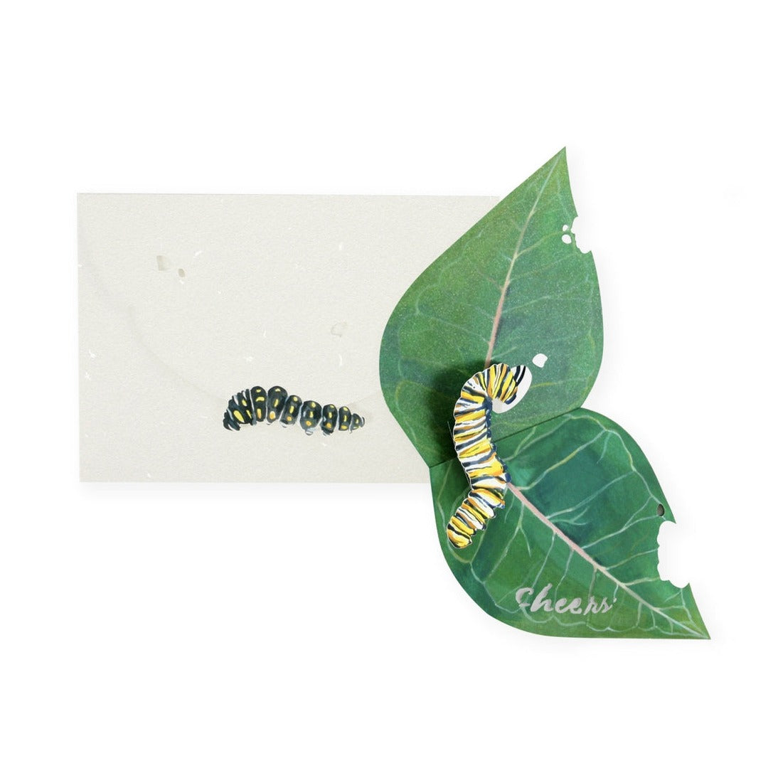Encouragement Greeting Card with Caterpillar Design - Perfect for Kids' Motivational Gifts, Classroom Rewards & Inspirational Notes