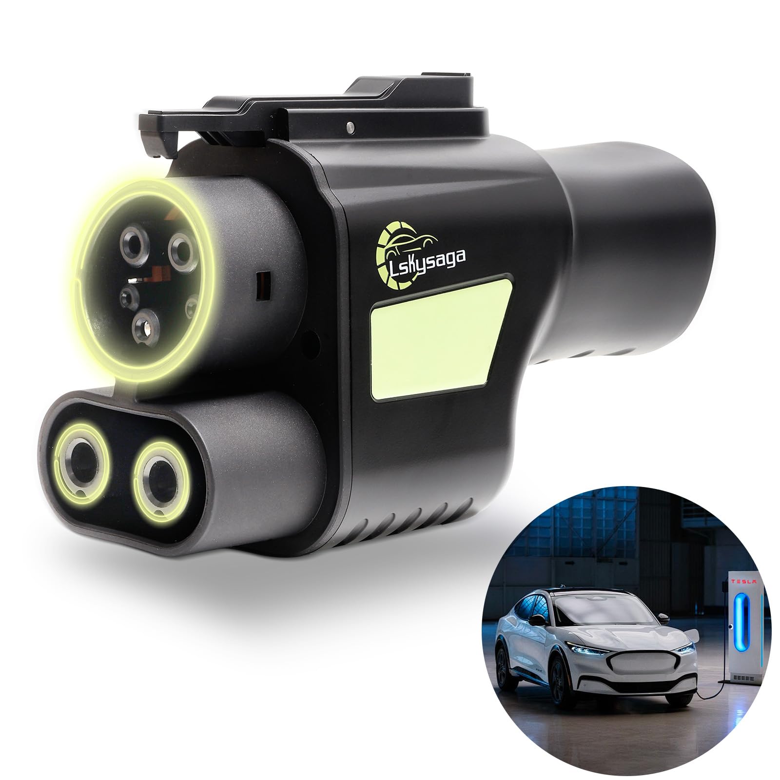 NACS to CCS1 Charging Adapter for Tesla Supercharger - 500A 1000V EV Charger Converter | Compatible with Tesla V3/V4 DC Fast Charge Stations | Works with Ford, Rivian, GM Electric Vehicles | Perfect for Road Trips & Public Charging Stations