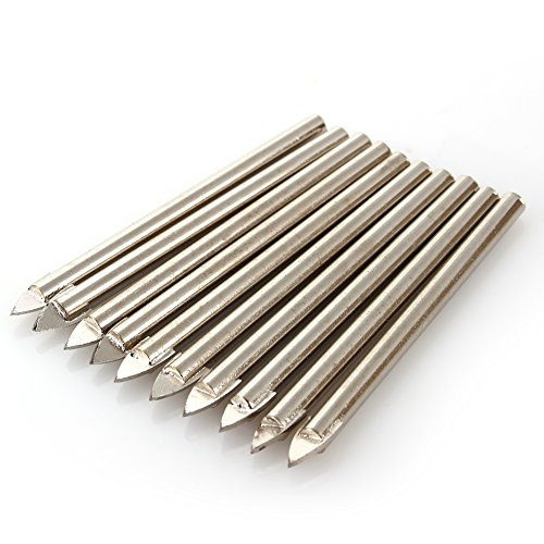 10Pcs 6mm Tungsten Carbide Tile Drill Bit Set - Professional Ceramic, Glass, Marble & Mirror Drilling Tools - Perfect for Home Renovation, Bathroom Tiling & DIY Projects