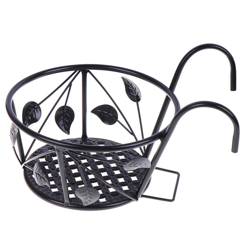 NUZYZ Iron Wall Hanging Flower Pot - Decorative Plant Basket for Indoor Outdoor Garden, Balcony, Cafe & Home Decor (Set of 3) | Perfect for Hanging Plants, Herbs, Succulents & Small Flowers