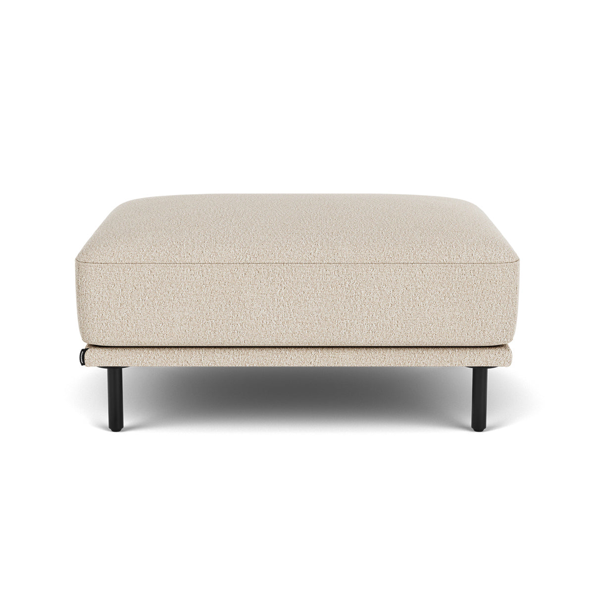 Harvey Boucle Ottoman Stool - Modern Round Footrest Pouf with Soft Chenille Fabric, Perfect for Living Room, Bedroom, or Nursery Decor