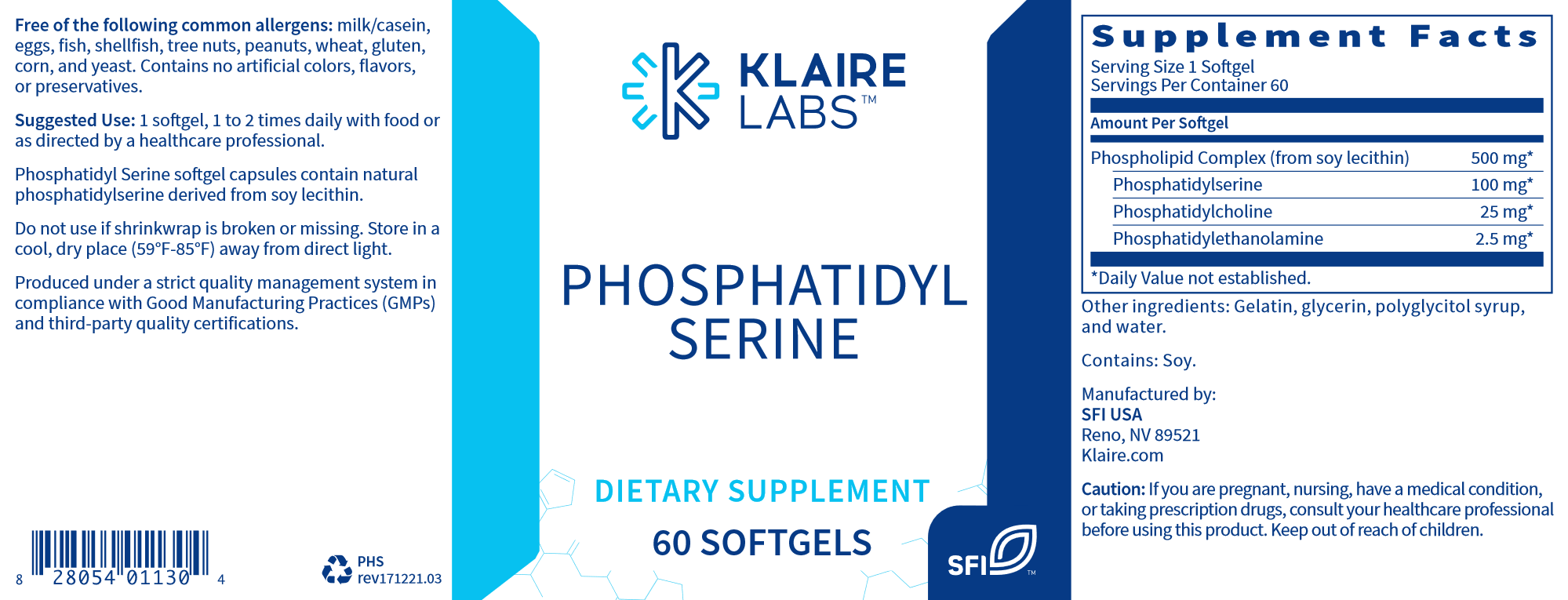 Best Phosphatidyl Serine Supplement for Memory & Brain Health - Natural Cognitive Support for Focus & Stress Relief - Ideal for Students, Professionals & Seniors
