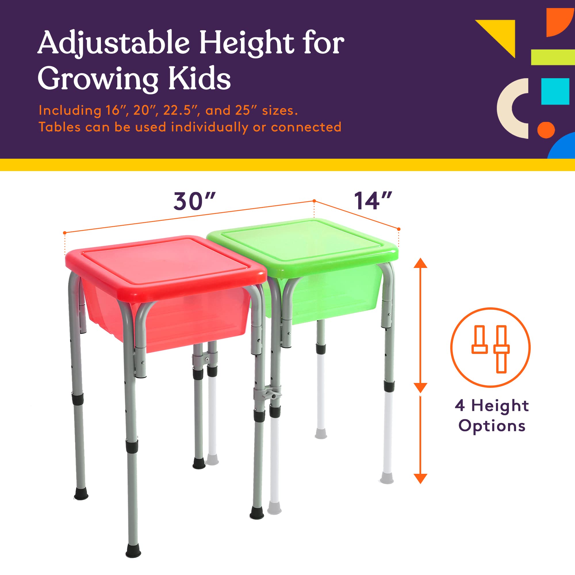 Sensory Activity Table for Kids & Toddlers - 2 Plastic Buckets, Easy Build Frame & 7 Beach Toys | Interactive Water & Sand Play, STEM Learning | Perfect for Indoor & Outdoor Educational Fun, Daycare & Preschool Activities