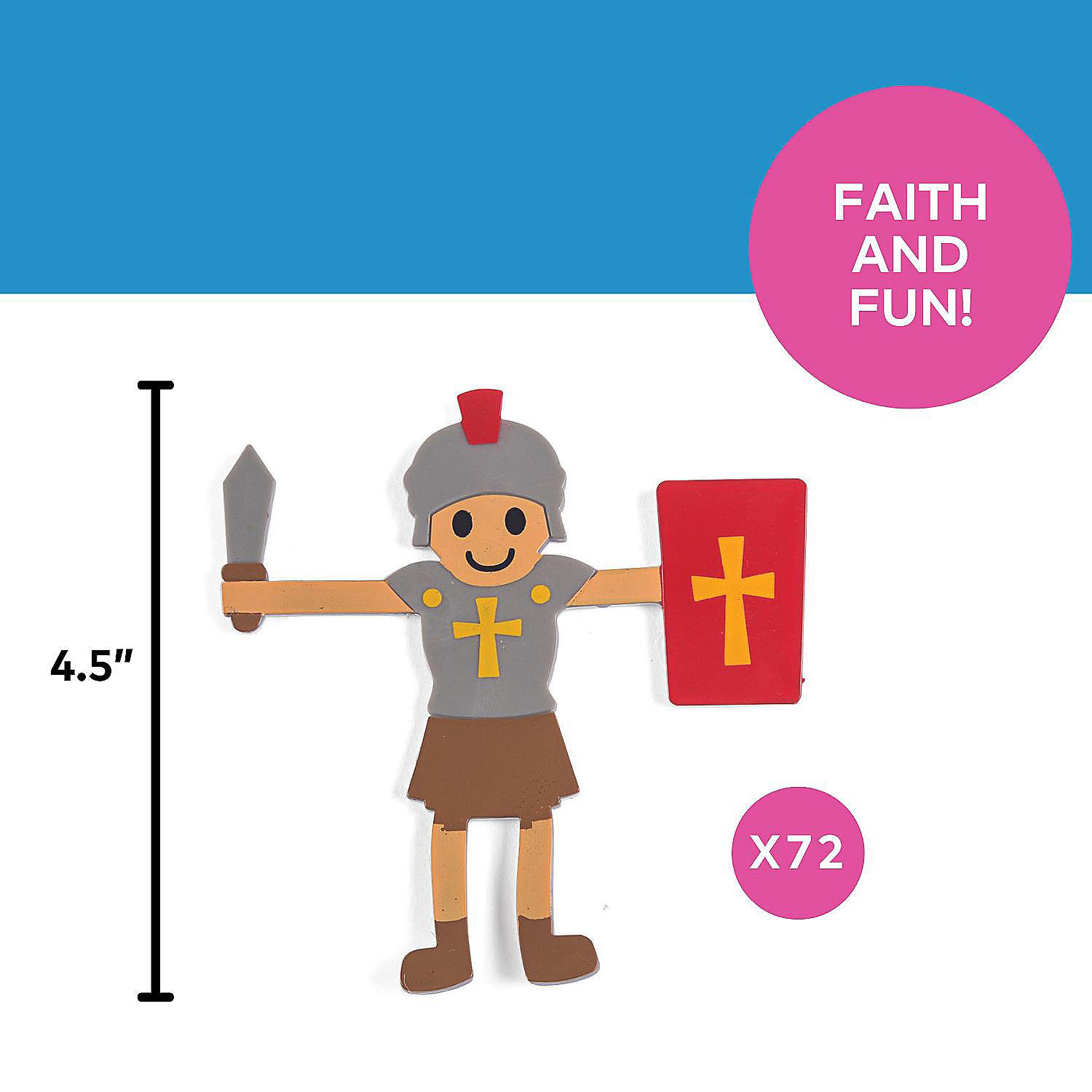 Fun Express Armor of God Bendable Action Figures - 24-Piece Set for VBS, Sunday School & Bible Study Decorations | Flexible Christian Character Toys for Kids