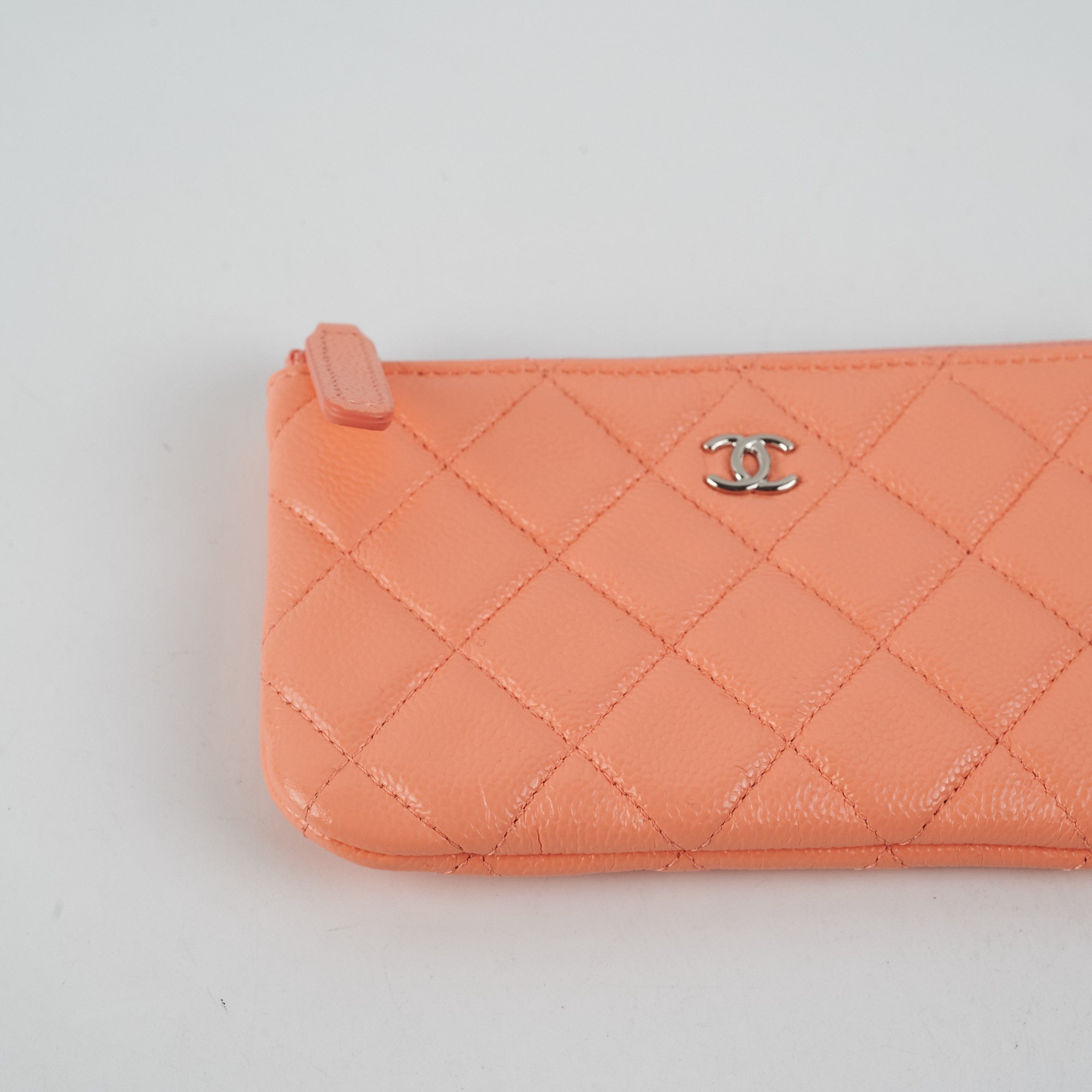 Chanel Classic Caviar Leather Mini Square Flap Bag Coral Pink - Luxury Crossbody Purse for Women, Perfect for Date Night & Special Occasions