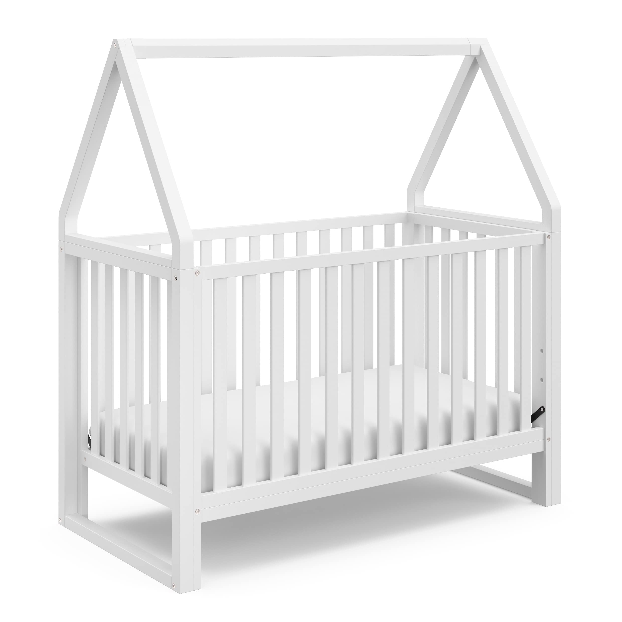 Storkcraft Orchard 5-in-1 Convertible Crib (White) – GREENGUARD Gold Certified Safe Baby Crib | Converts to Toddler Bed, Daybed & Full Bed | Fits Standard Crib Mattress | Perfect for Nursery, Daycare & Growing Families