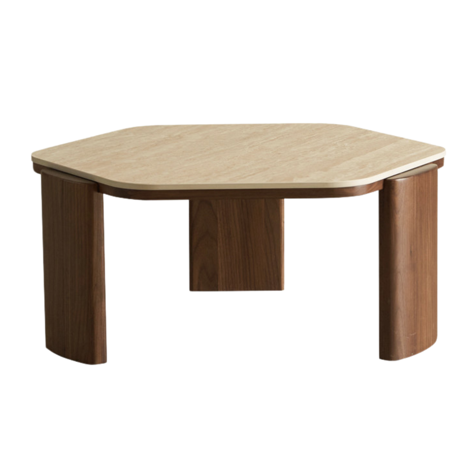 Solid Black Walnut Wood Rocking Coffee Table - Handcrafted Rustic Living Room Furniture for Cozy Home Decor