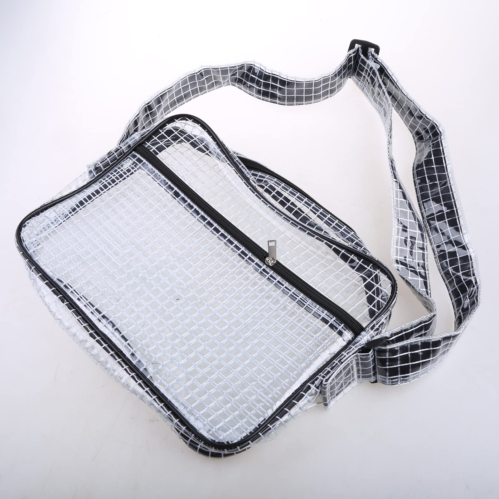 Anti-Static Cleanroom Engineer Bag for Semiconductor & Electronics - Clear PVC Crossbody Messenger Satchel (Silver) | Ideal for ESD-Sensitive Environments, Labs & Manufacturing