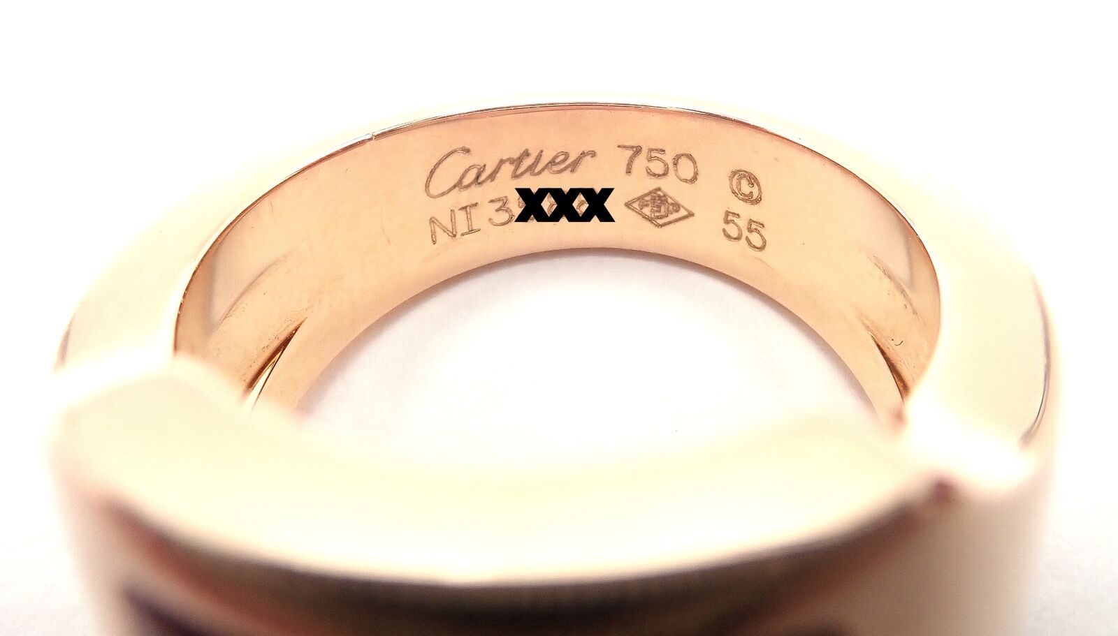 Authentic Cartier 18k Rose Gold Santos Dumont Bull Eye Quartz Ring with Certificate - Luxury Jewelry for Women, Perfect for Weddings, Anniversaries & Special Occasions