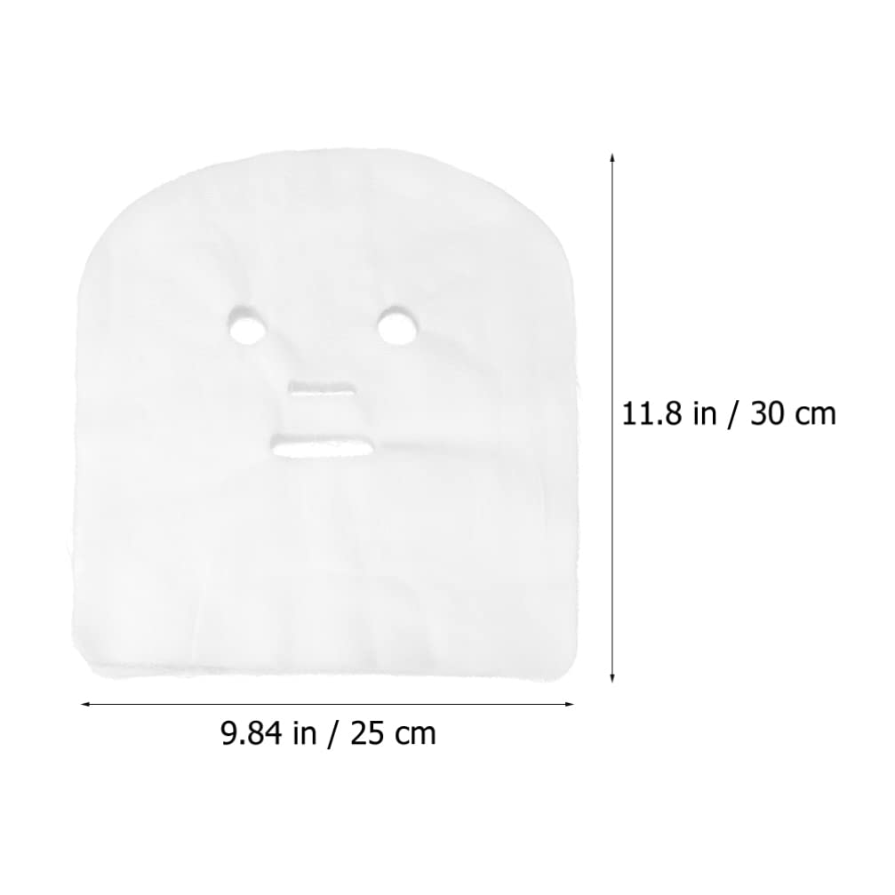 Beaupretty 100pcs White Net Face Gauze Masks - Soft High Frequency Gauze Pads for Facial Spa, Skin Care & Nail Brushing | Beauty Supplies for Professional & Home Use