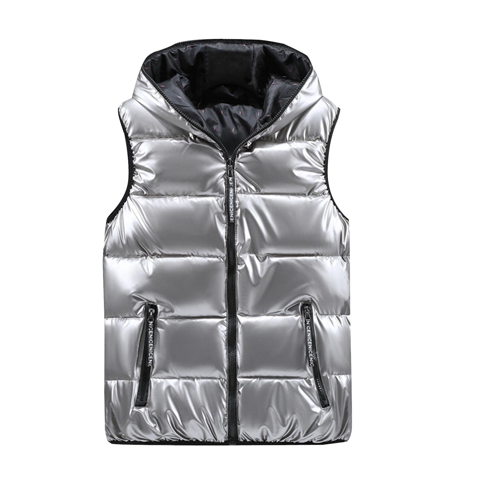 Women's Petite Casual Unisex Vest Jacket - Solid Color Zipper Pocket Loose Sleeveless Coat for Everyday Wear | Perfect for Office, Travel & Outdoor Activities