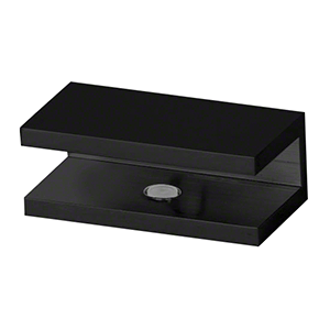 Perth Series Frameless Shower Screen Wall Bracket - No Drill Clamp for 10mm Glass - Square Design in Matte Black - Perfect for Modern Bathroom Renovations and Space-Saving Solutions