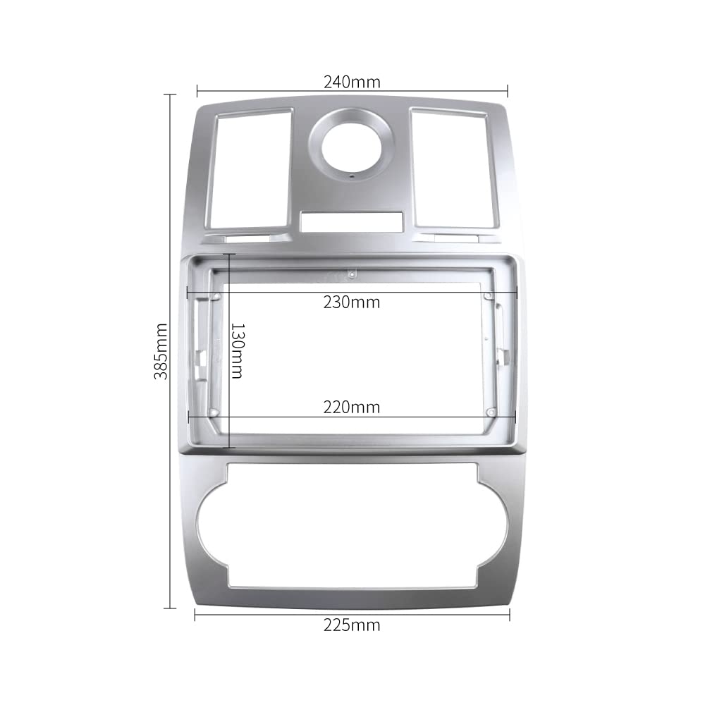 Chrysler 300C 2005-2007 Radio Stereo Bezel Dash Installation Mount Trim Kit - Compatible with 9
