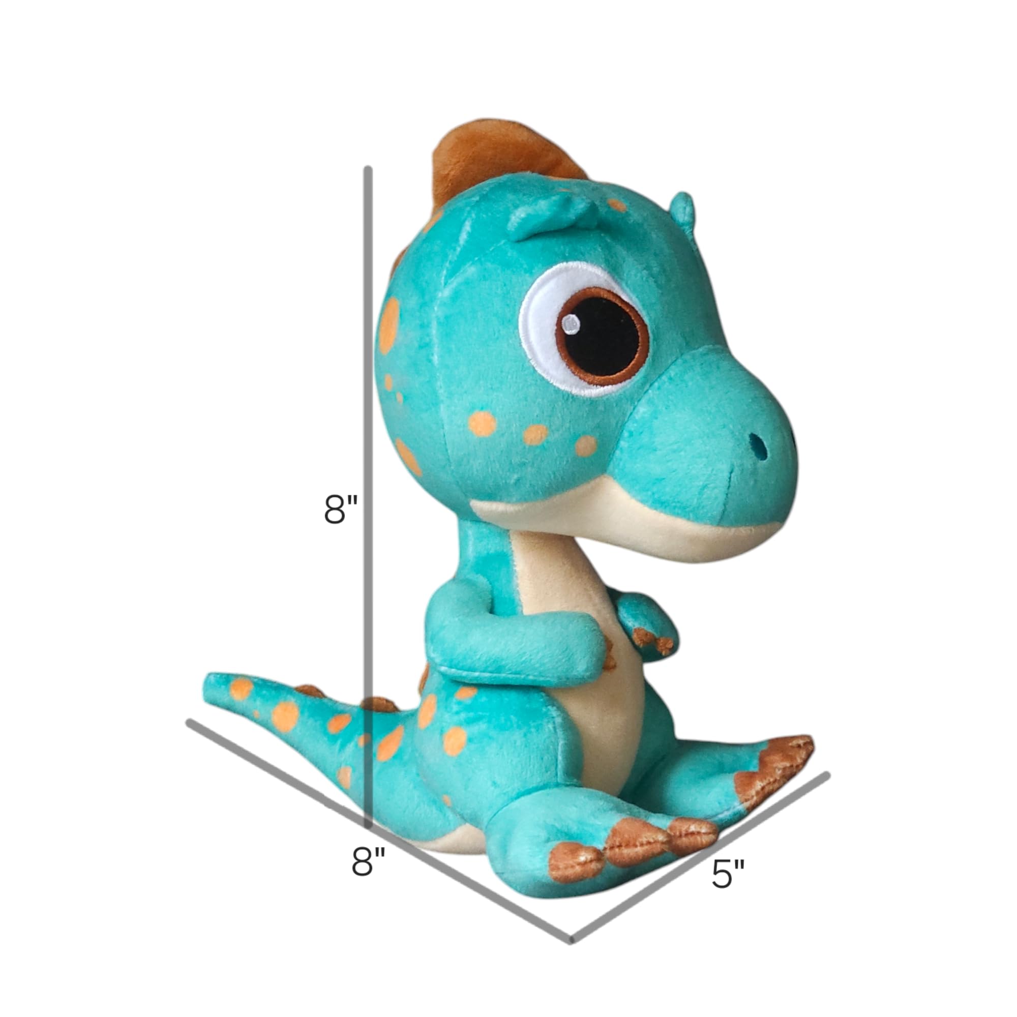 SNUGGL'ZZZ 8 Inch Plush Baby Dinosaur - Ultra Soft Stuffed Animal Toy for Kids & Toddlers | Cute Dino Plushie Gift for All Ages | Perfect for Nursery Decor, Birthday Presents & Cuddling