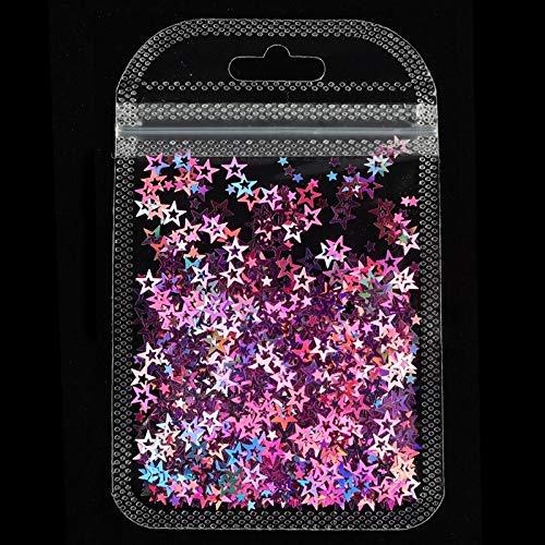 2g Holographic Heart Nail Glitter - AB Gold Flakes for Nail Art & Manicure Decorations