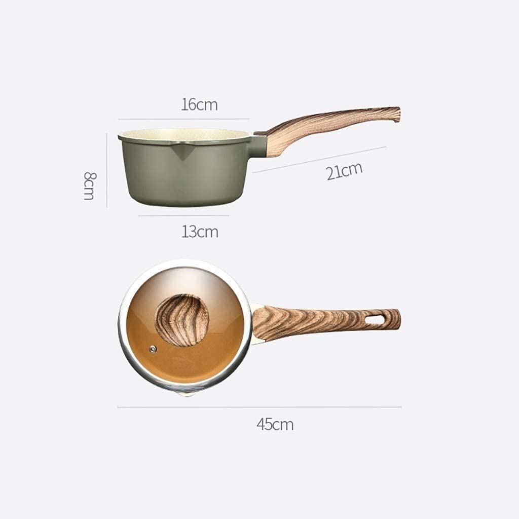 Non-Stick Maifan Stone Small Wok & Milk Pot - Multi-Functional Soup Pot, Hot Pot, Cooking Pot for Kitchen, Stovetop & Induction Use - Perfect for Boiling Milk, Making Soup, Stir-Frying & Steaming