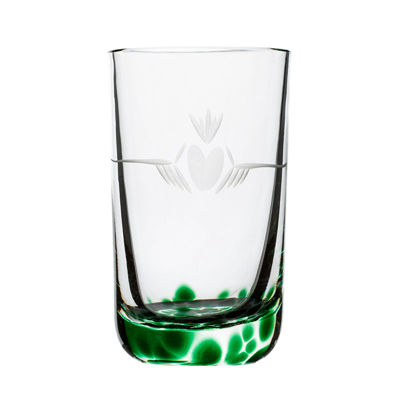 Authentic Irish Claddagh Shot Glass - Traditional Celtic Friendship Love Loyalty Whiskey Glass - Perfect for St. Patrick's Day, Irish Weddings & Gifts