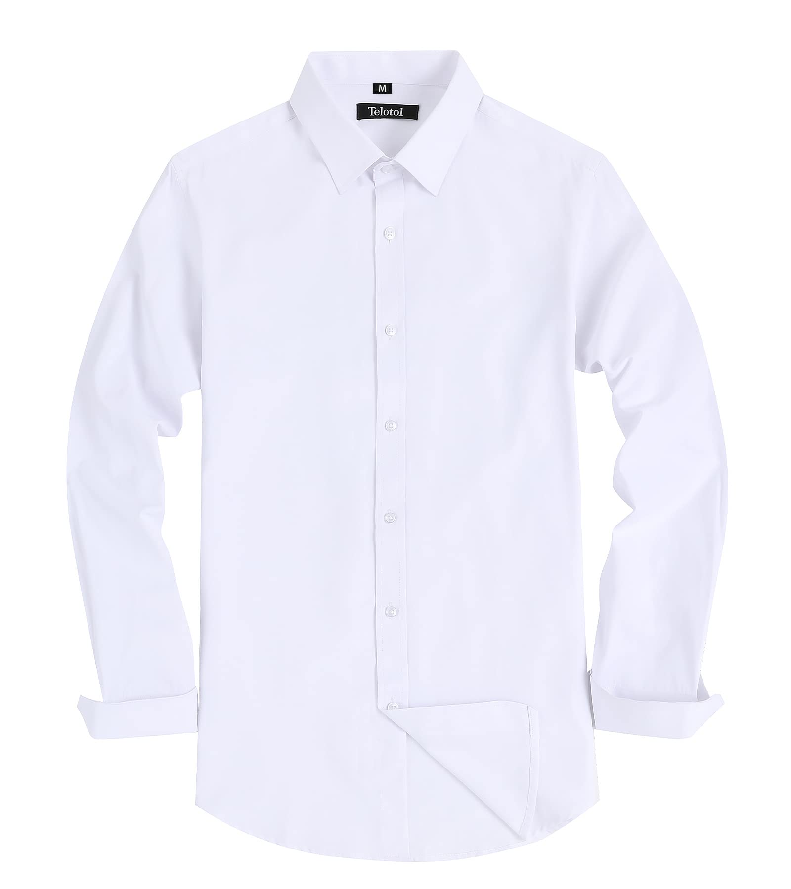 Telotol Slim Fit Men's Dress Shirts - Long Sleeve Button Down Business Casual Shirts for Office & Formal Wear | Perfect for Work, Interviews & Special Occasions
