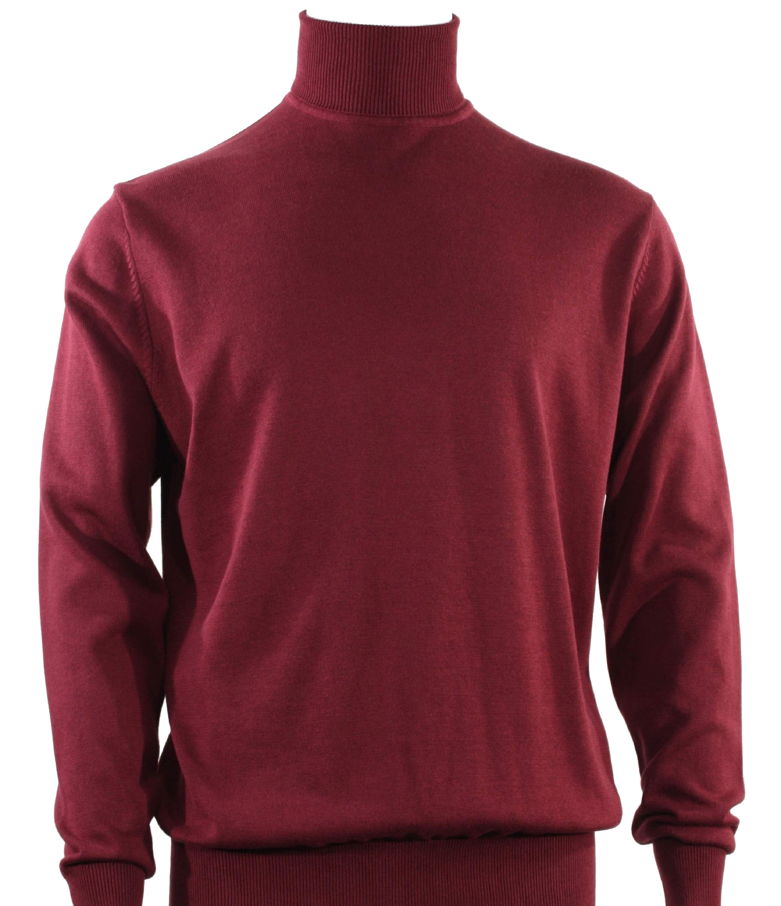 Bassiri Long Sleeve Turtleneck Sweater for Women - Burgundy Knit Pullover for Fall & Winter | Cozy Casual Wear, Office Outfits, Date Night Fashion