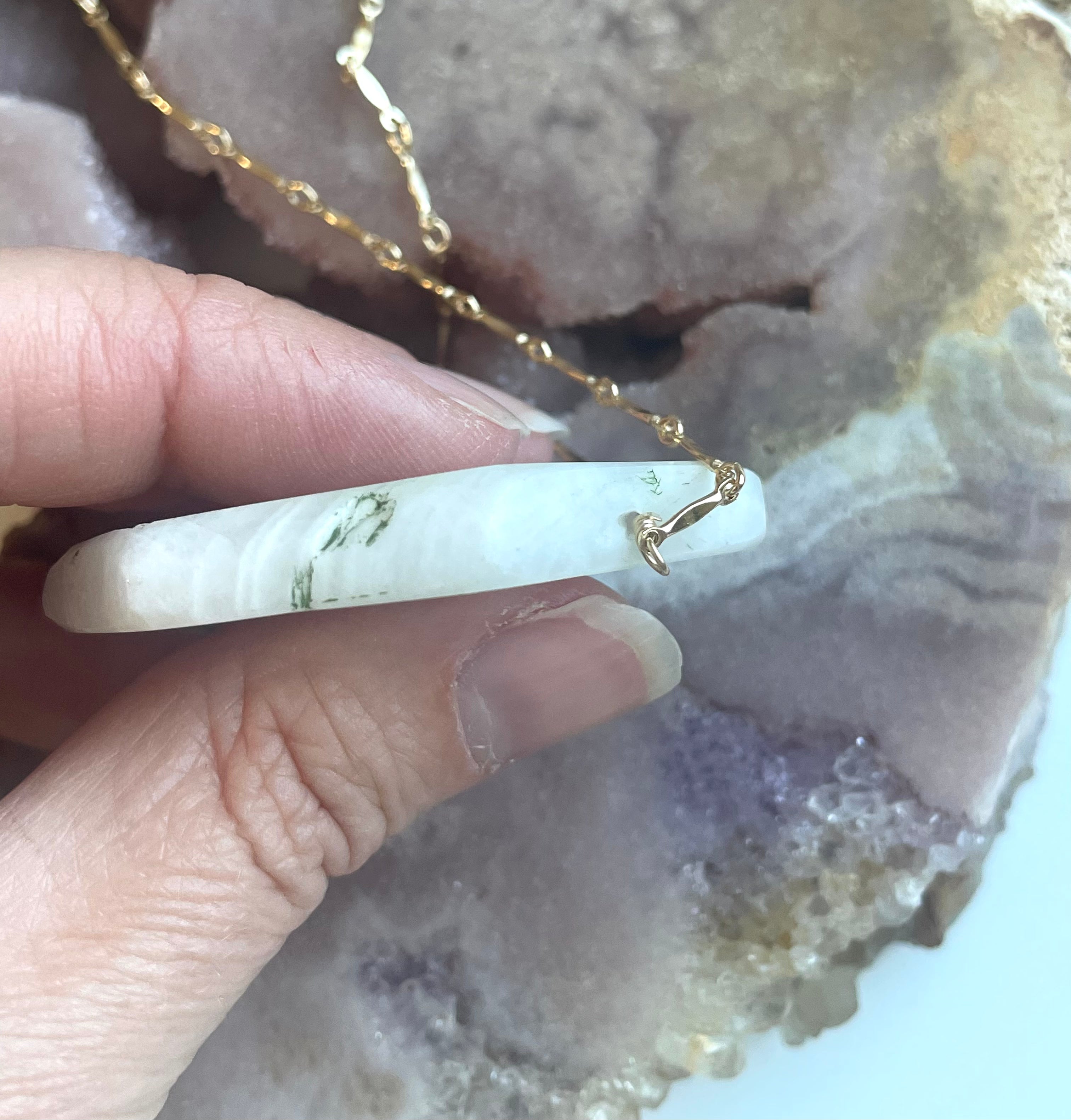 Moonstone Pendant Statement Necklace - 14K Gold Filled Boho Jewelry for Women | Perfect for Weddings, Parties & Everyday Wear