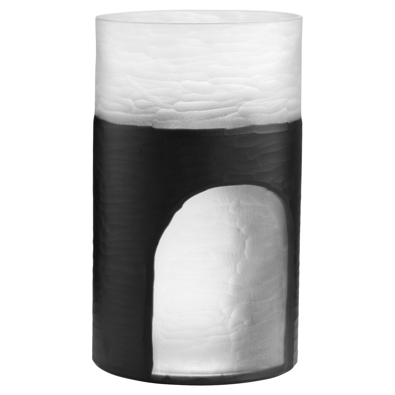 Cyan Design 11257 Ominous Frost Tall Vase - Clear & Black Glass for Modern Home Decor, Wedding Centerpiece, or Luxury Gift