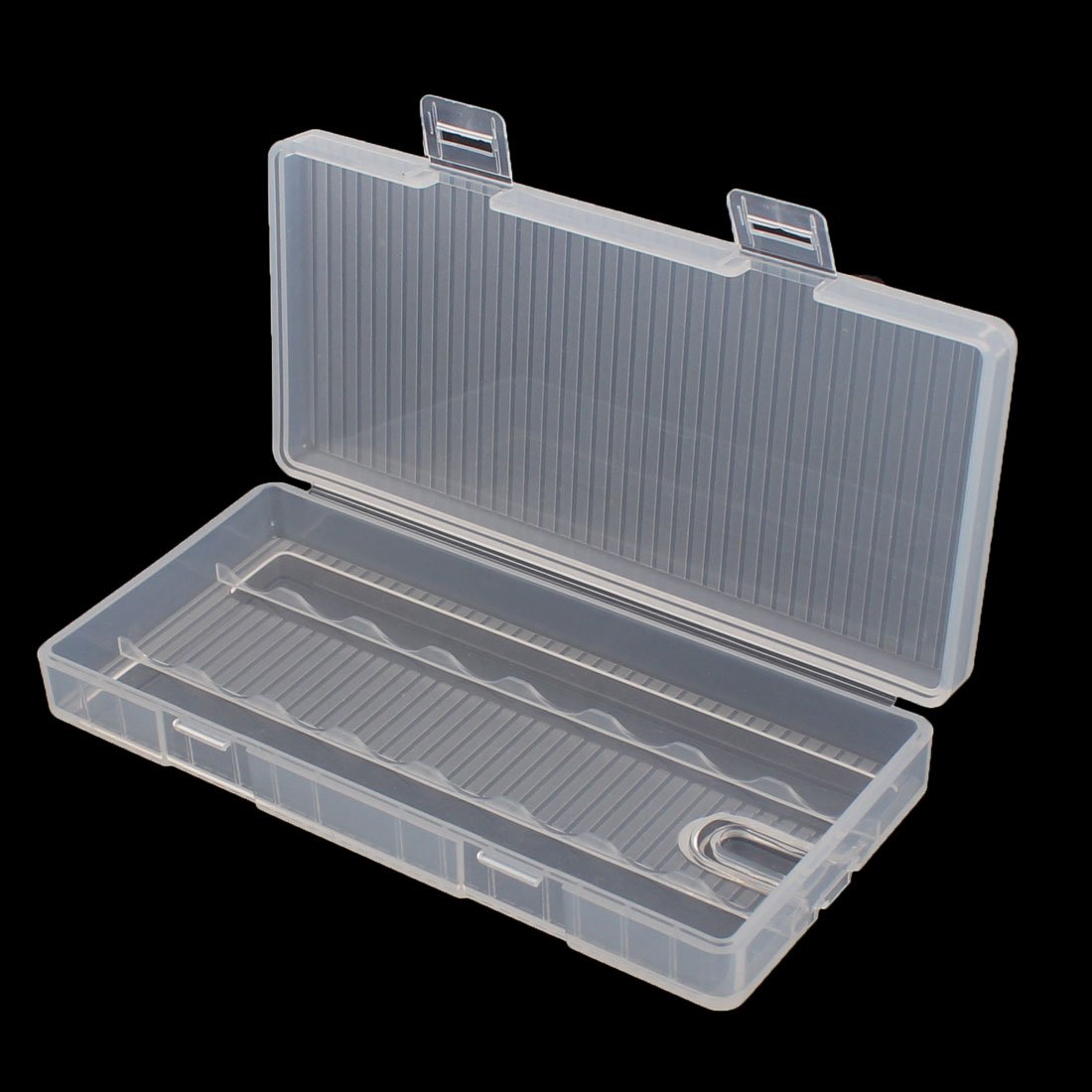 Clear Plastic Battery Storage Box - Sealed Container Case for AA Battery Chargers & Converters (Holds 8 Batteries) - Perfect for Home, Office & Travel Organization