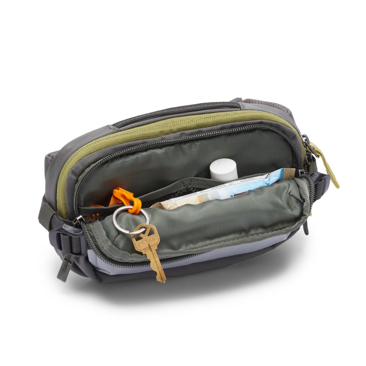 Cotopaxi Allpa X 1.5L Water-Resistant Hip Pack - Compact Waist Bag for Travel, Hiking & Everyday Use - Smoke/Cinder Color