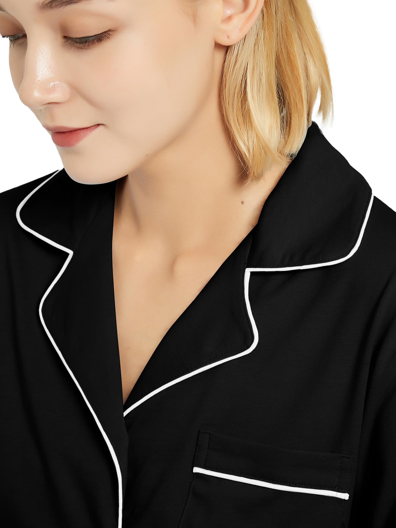 Soft Cotton Pajama Set for Women - Long Sleeve Sleepwear & Lounge Wear for Comfortable Nights