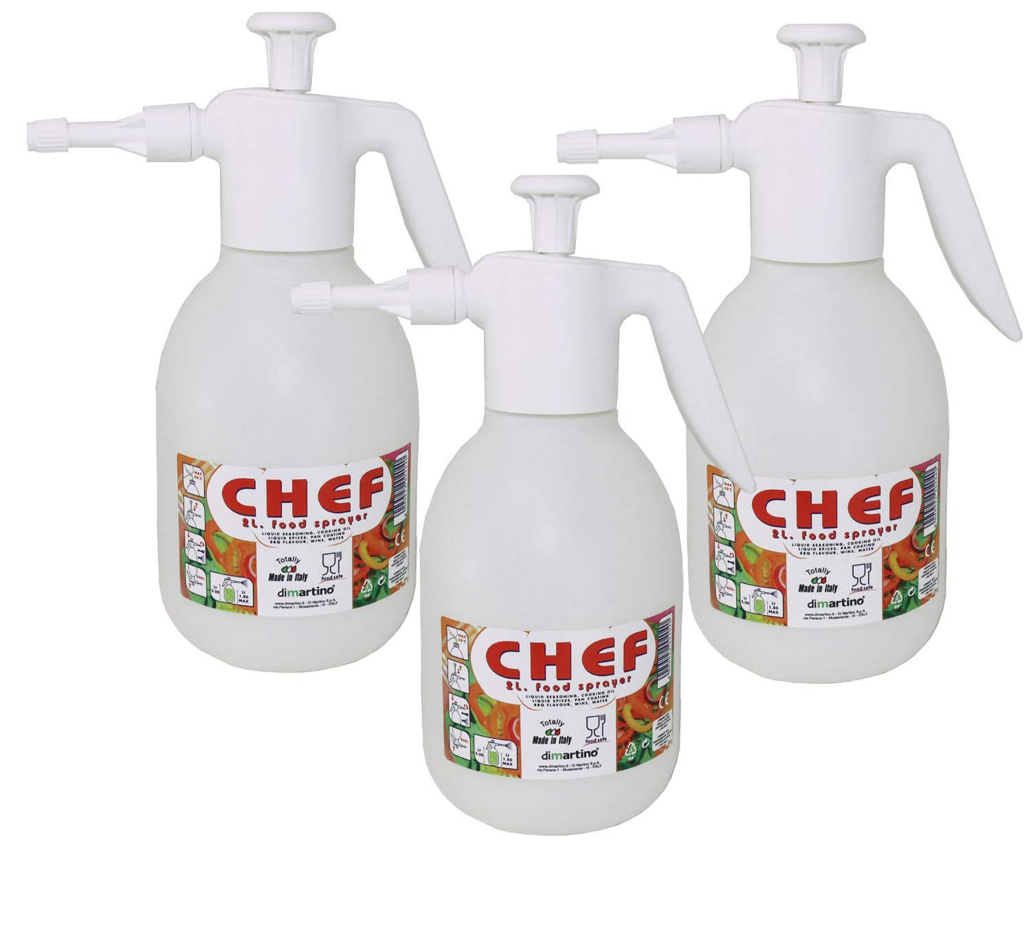 **BPA-Free Food Grade Sprayer Pump 2L (67 oz) - Safe for Water, Juice, Vinegar, Liquor, Beer, Milk & Wine - Perfect for Kitchen, Bar, Brewing & DIY (3-Pack)**