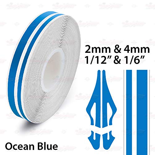 Ocean Blue Roll Pinstriping Vinyl Tape - 1/12