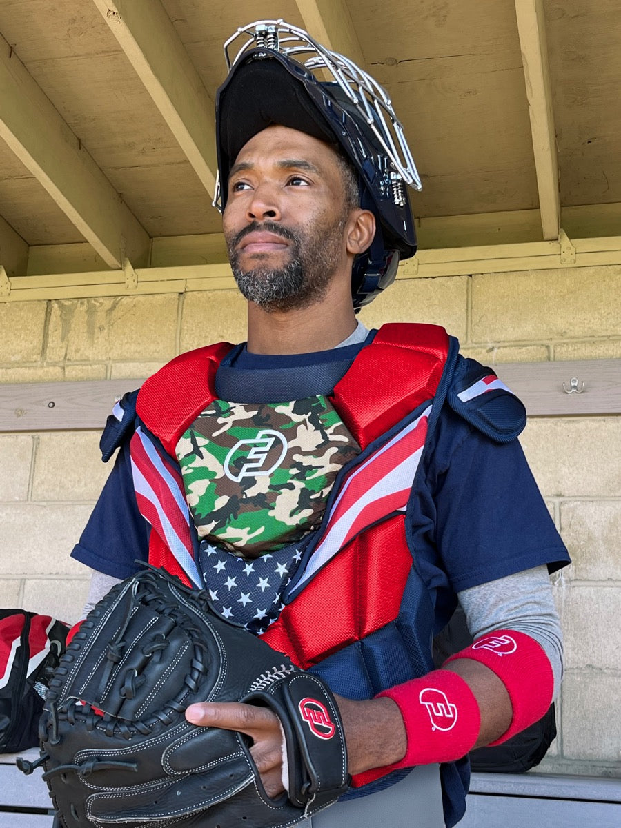 Stars & Stripes Chest Protector with DuPont™ Kevlar® - SEI Certified NOCSAE Standard for Adult Baseball & Softball (Ages 16+) - Perfect for Training, Games & Sports Safety Protection